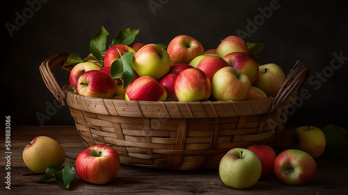 Abundant Basket of Apples