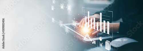 Working Data Analytics and Data Management Systems and Metrics connected to corporate strategy database for Finance, Intelligence,  Business Analytics with Key Performance Indicators, social network