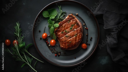 Delicious Grilled Steak, Image Ai Generated