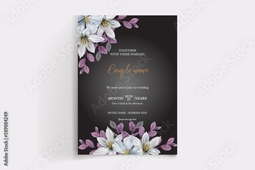 wedding floral elegance invitation templates © IGNA