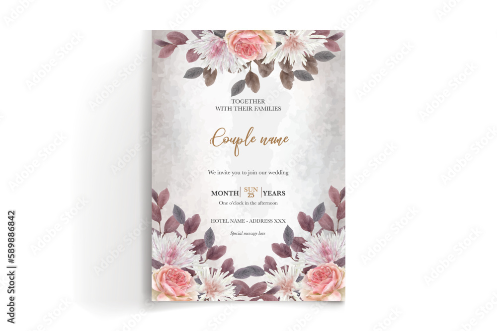 wedding floral elegance invitation templates wedding floral elegance invitation templates