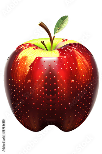 Red Apple PNG Isolated on White