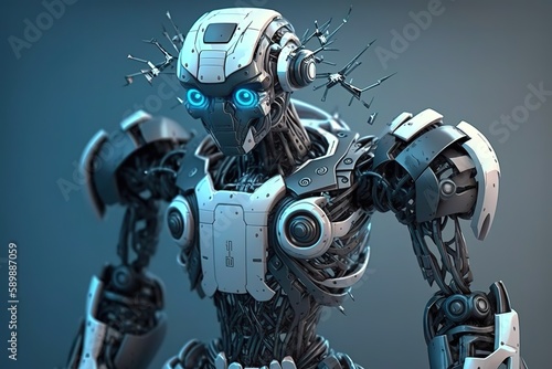 3d_rendering_ai_robot_think_or_computer, generative AI © krishnendu