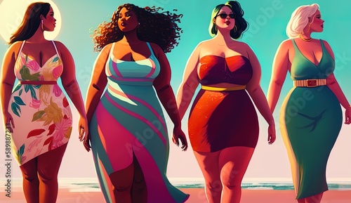 Diversity and Inclusivity of Women with Body Positivity and Self-Acceptance. Generative ai