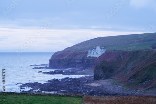 Scottish castle on the shore