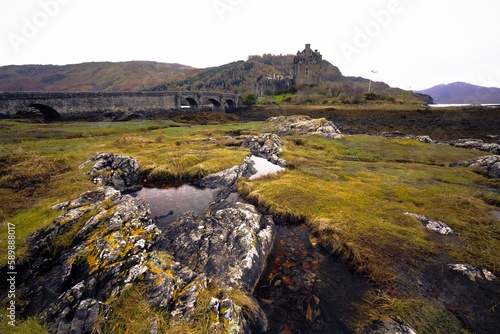 eilean donan castle and a river