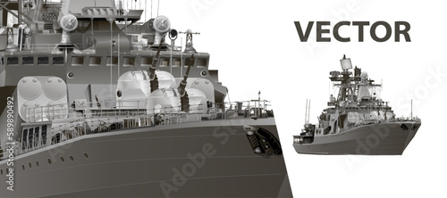 vector battle ship. image design for you illustration and design needs.