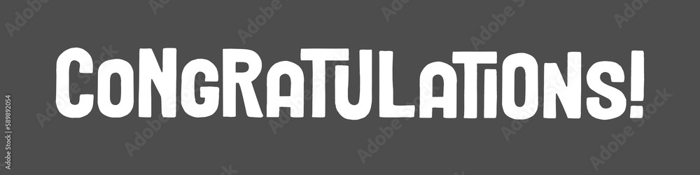 Congratulations lettering design. Fun and joyful typography design. Congrats message banner. Congratulations lettering design. Fun and joyful typography design. Congrats message banner.