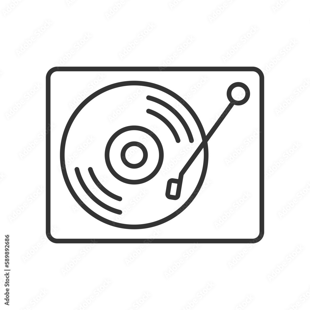 Vinyl record player icon vector design templates Vinyl record player icon vector design templates