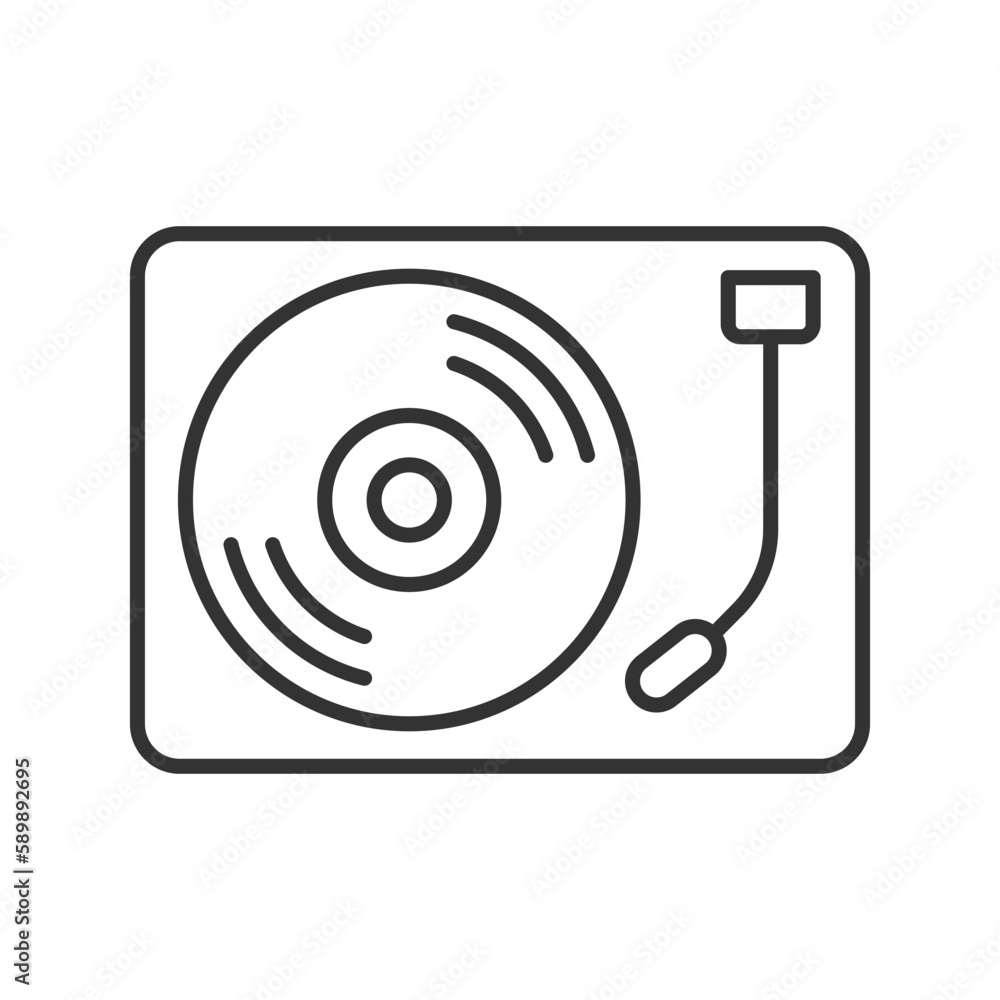 Vinyl record player icon vector design templates Vinyl record player icon vector design templates