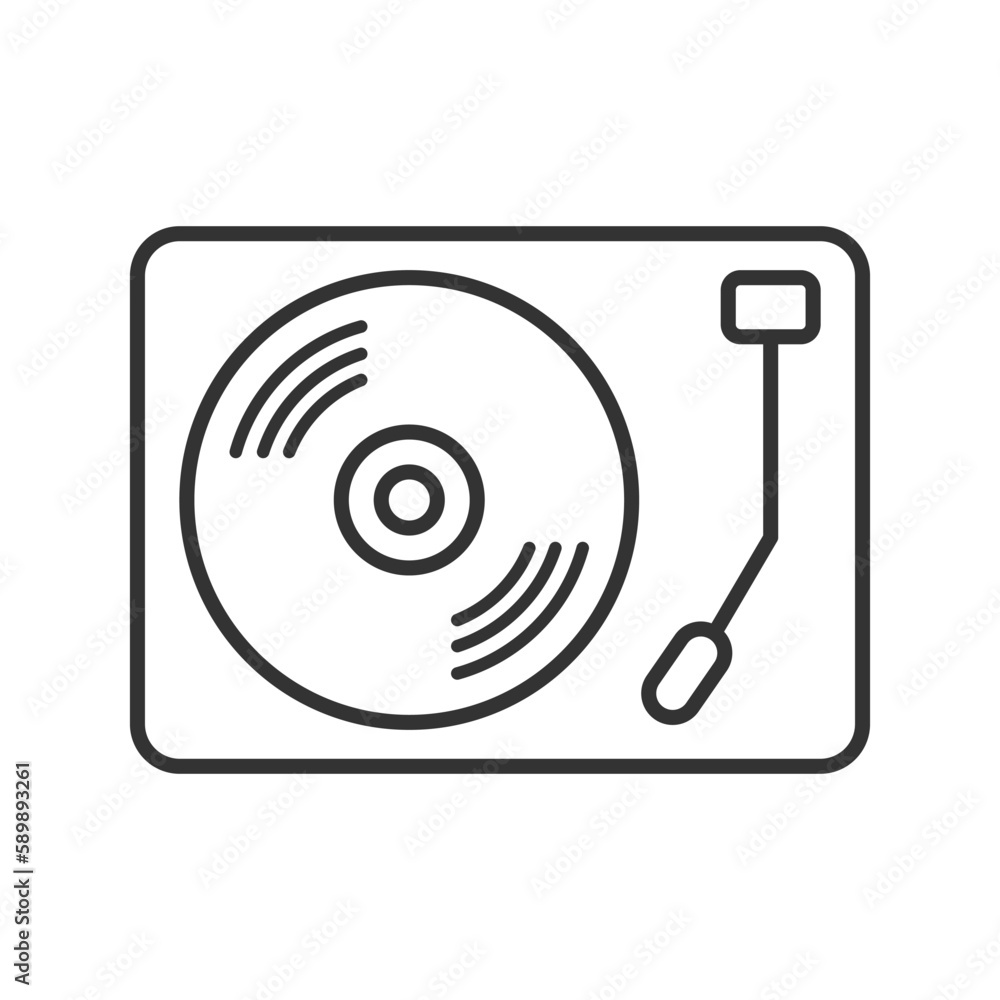 Vinyl record player icon vector design templates Vinyl record player icon vector design templates