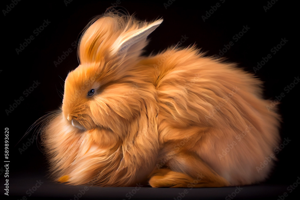 Photorealistic illustration of a rabbit, generative ai Photorealistic illustration of a rabbit, generative ai