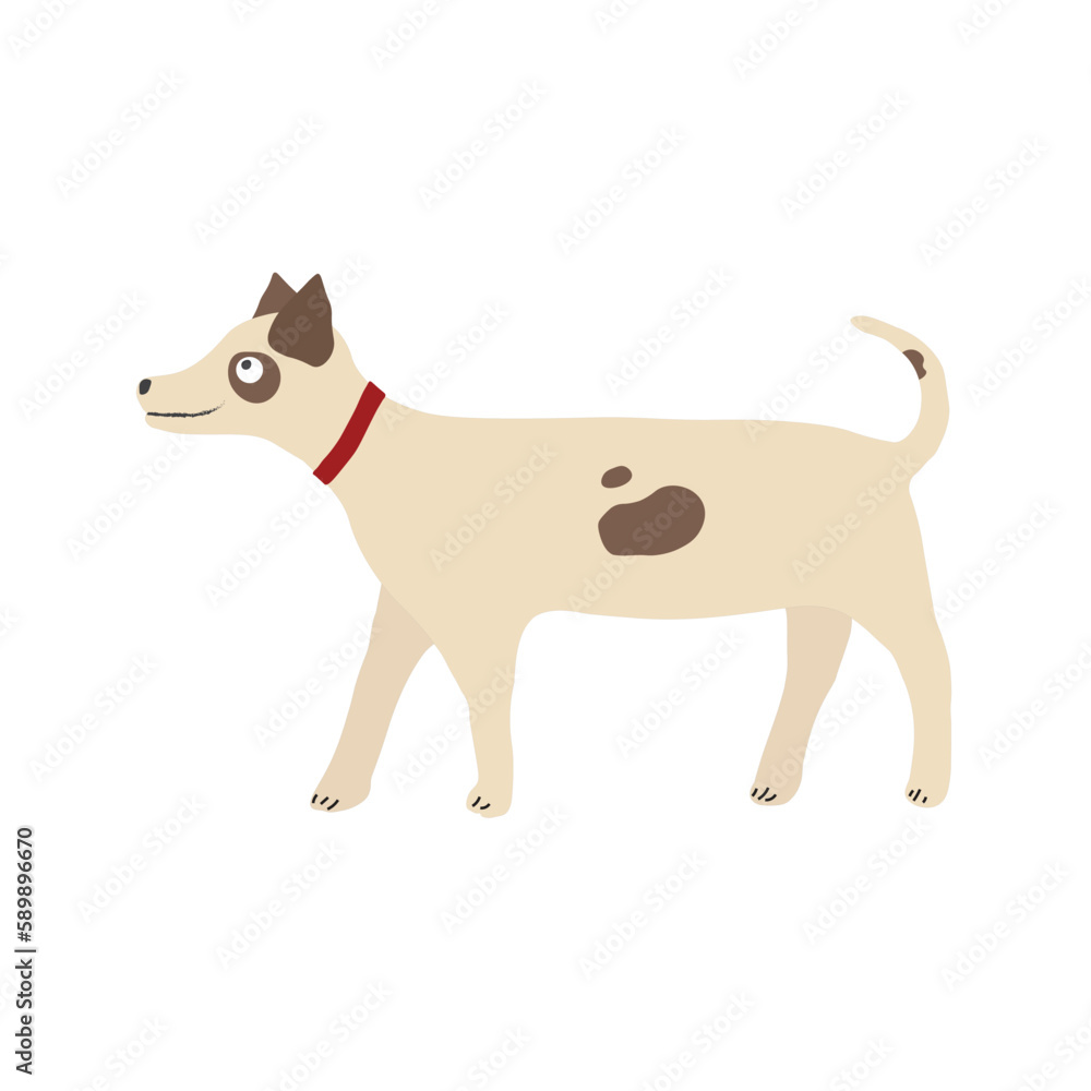 Cute dogs vector in cartoon style. Dog flat vector in color. Collection of cute pets.