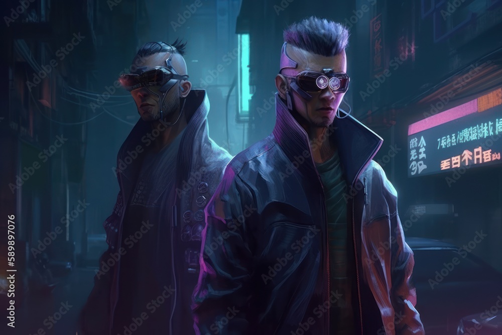 Cyberpunk Style Game Art Wallpaper Background Cyberpunk Style Game Art Wallpaper Background