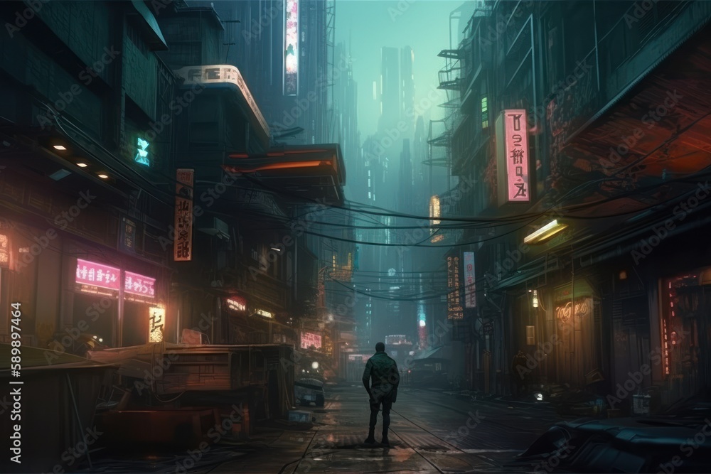 Cyberpunk Style Game Art Wallpaper Background
