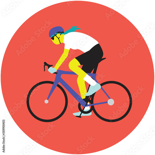icône jeux Olympiques cyclisme femme
