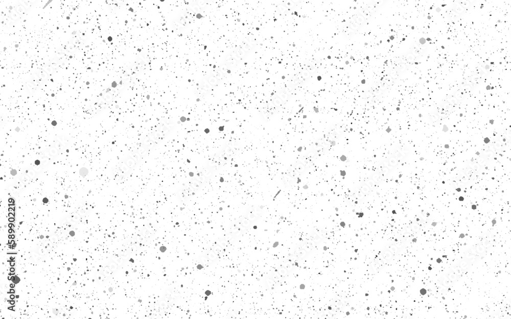 Distressed black texture. Dark grainy texture on white background. Dust overlay textured. Grain noise particles. Rusted white effect. Grunge design elements. Vector illustration design