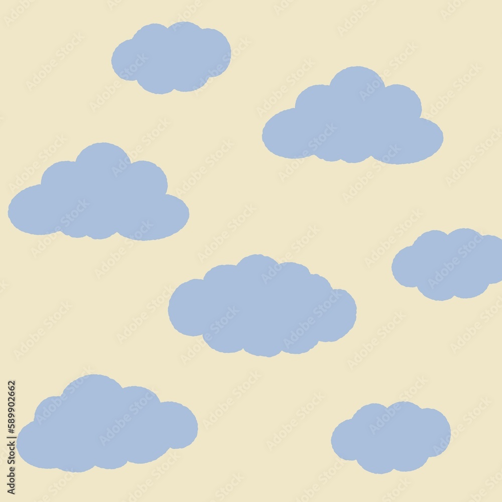 Blue clouds on the pastel sky wallpaper