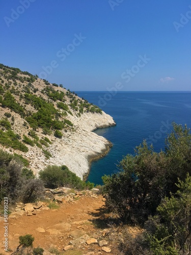 view of the sea and mountains