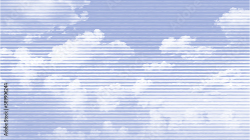 Clouds, retro engraving style. design element. vector illustration