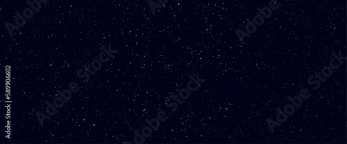 Night starry sky, dark blue space background with stars. Infinity Space. Vector illustrator