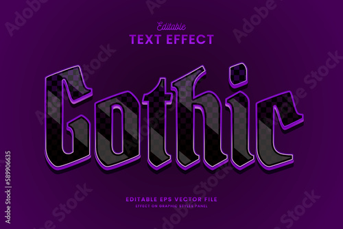 decorative gothic editable text effect vector