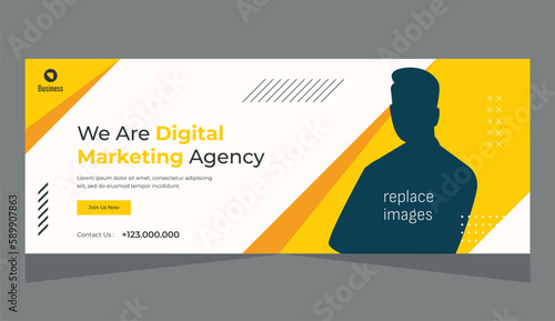 Modern banner business marketing template design