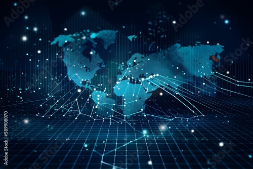 Abstract Connectivity, Business and Technology background 