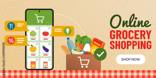 Online grocery shopping app with personalized recommendations