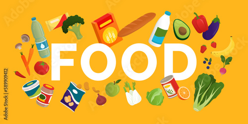 Food and grocery shopping concept