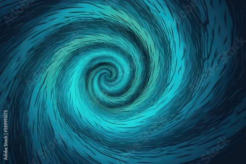 vibrant blue and green swirling abstract background. Generative AI
