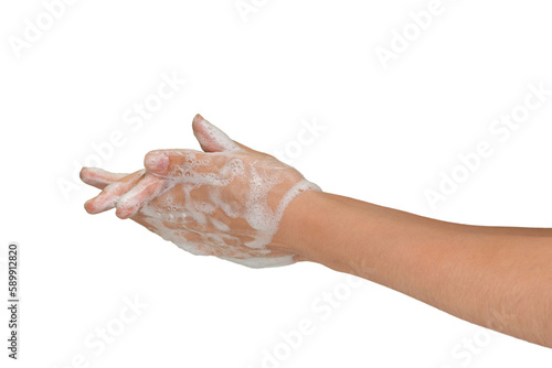 Hands Washed with Soap