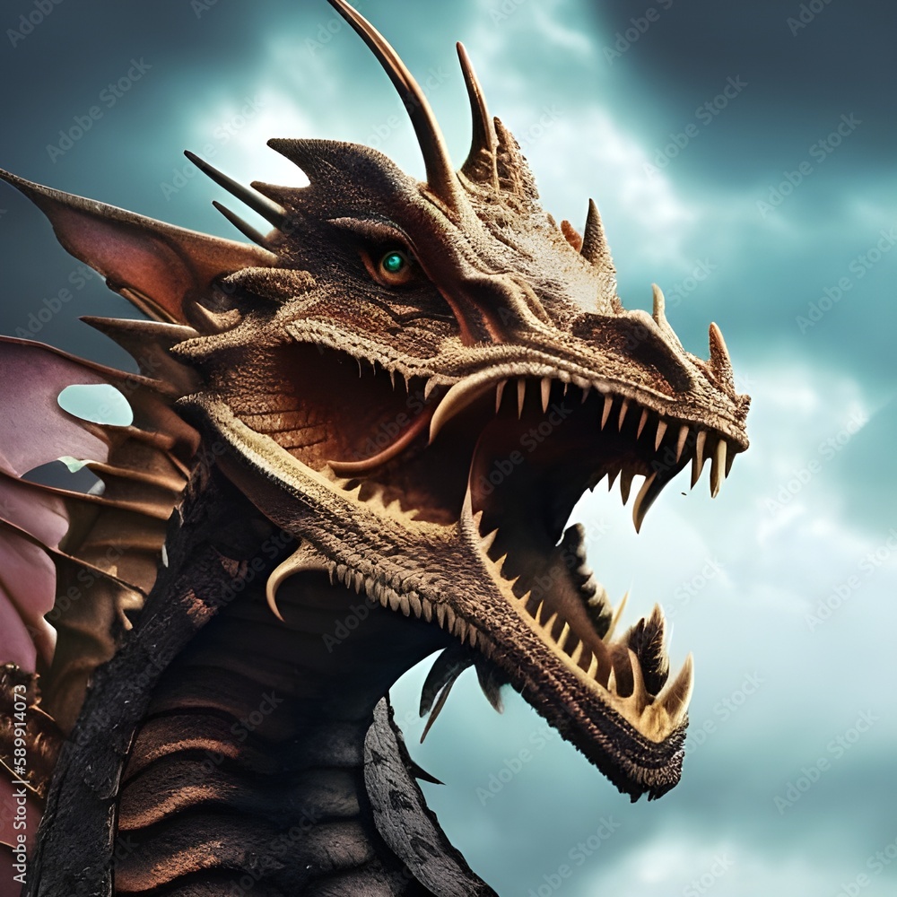 Fototapeta premium Dragon in the sky