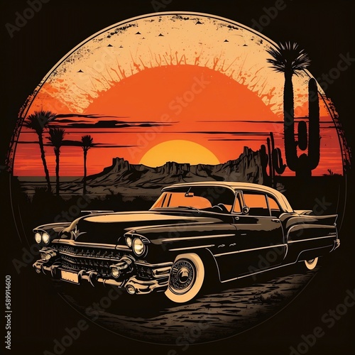 Cruising in Style with a Vintage Classic Cadillac Convertible Sedan DeVille Coupe Deville Eldorado ai