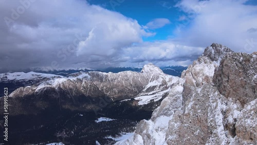 Wallpaper Mural Snowy mountains, a magical view of the Dolomites, the pearl of the Alps. Torontodigital.ca