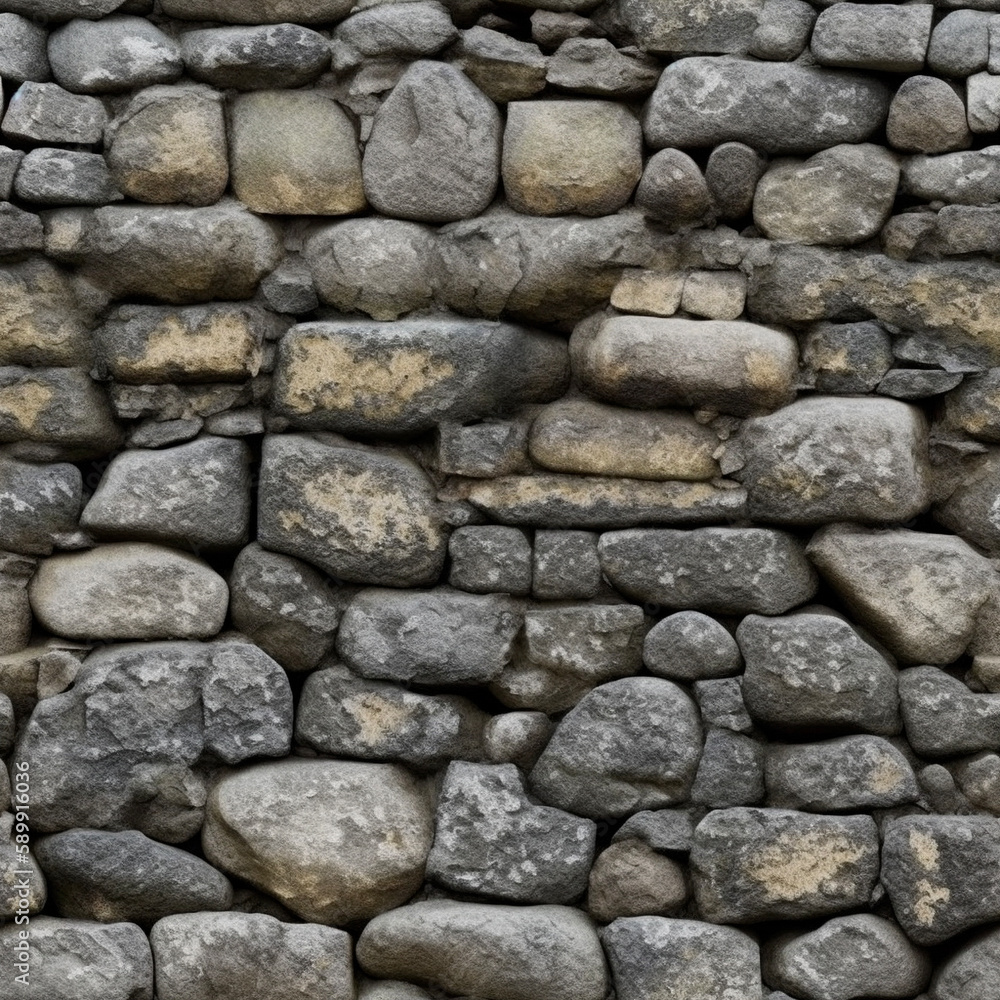 ancient japanese stone wall tile 1 - Repeating Tile