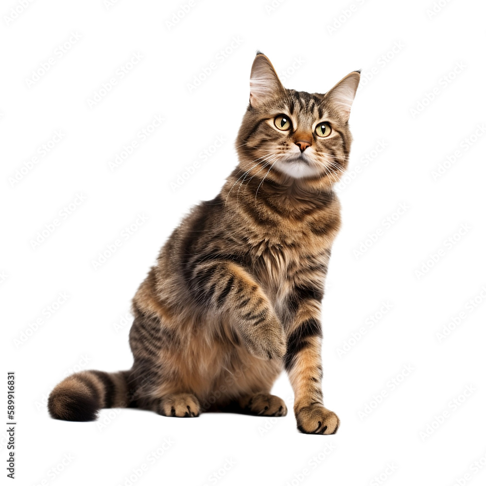 british cat isolated on transparent background