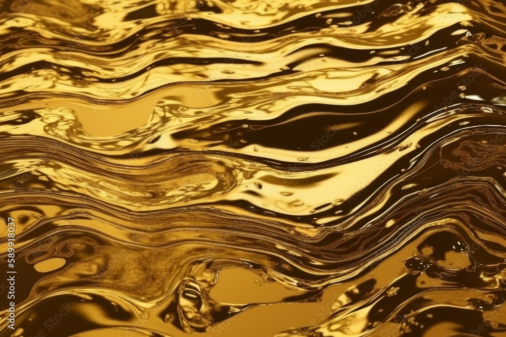 Fluid Elegance: Mesmerizing Abstract Background of Liquid Gold, Generative AI Fluid Elegance: Mesmerizing Abstract Background of Liquid Gold, Generative AI