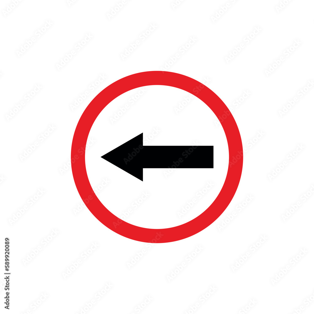 Circle Traffic Sign, Road Sign Vector Template Circle Traffic Sign, Road Sign Vector Template