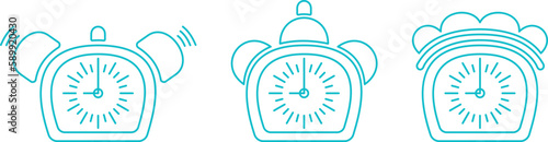 alarm clock and clock, wake up during arrows and morning