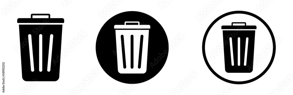 Garbage box for design. Basket simple vector icon. Trash vector illustration. Garbage box for design. Basket simple vector icon. Trash vector illustration.