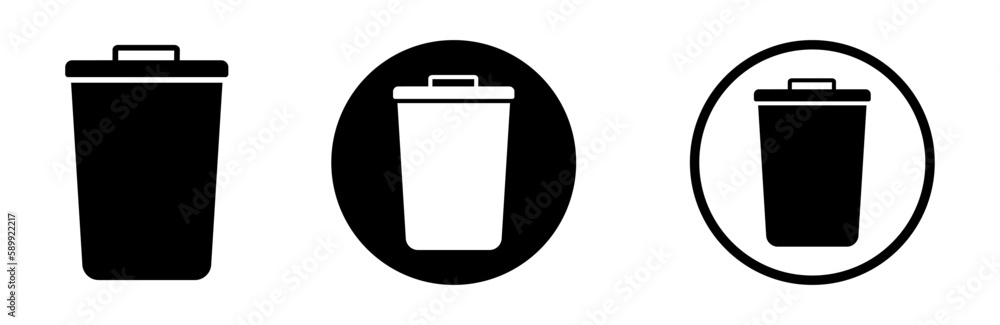 Garbage box for design. Basket simple vector icon. Trash vector illustration. Garbage box for design. Basket simple vector icon. Trash vector illustration.