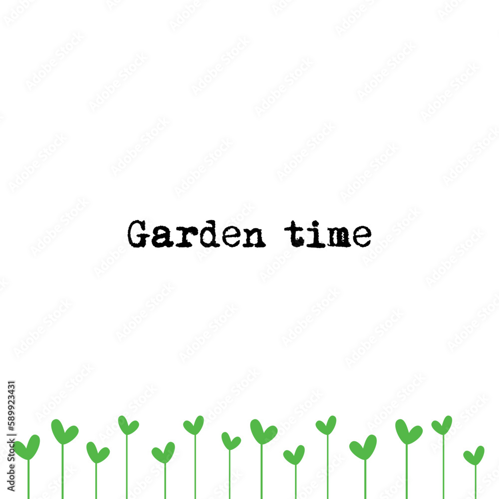 Plants, Garden time background, advertising background template with small plants Plants, Garden time background, advertising background template with small plants