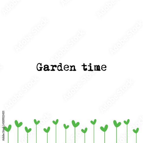 Plants  Garden time background  advertising background template with small plants