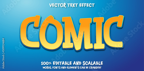 comedy show text effect style. Editable text effect