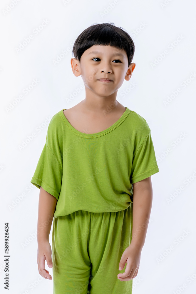 Portrait of cute Asian boy. Little boy isolated on white background. Boy fun on white background Portrait of cute Asian boy. Little boy isolated on white background. Boy fun on white background