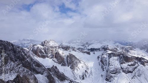 Wallpaper Mural Snowy mountains, a magical view of the Dolomites, the pearl of the Alps. Torontodigital.ca