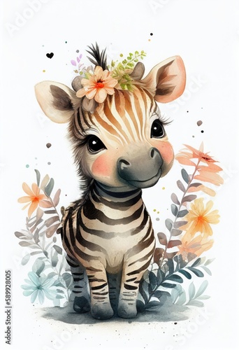 Animated Baby Zebra Brings Heartwarming Joy with Lovely Expressions