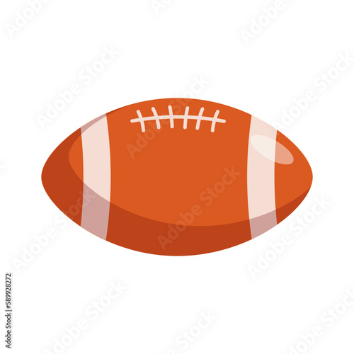 rugby ball flat design style with good quality