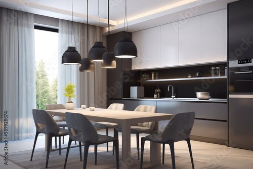 modern interior kitchenroom